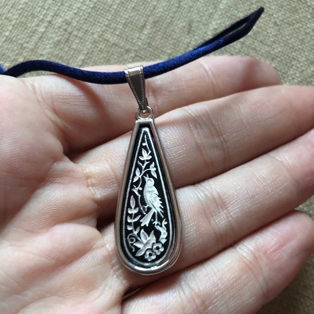 Metal charm necklace